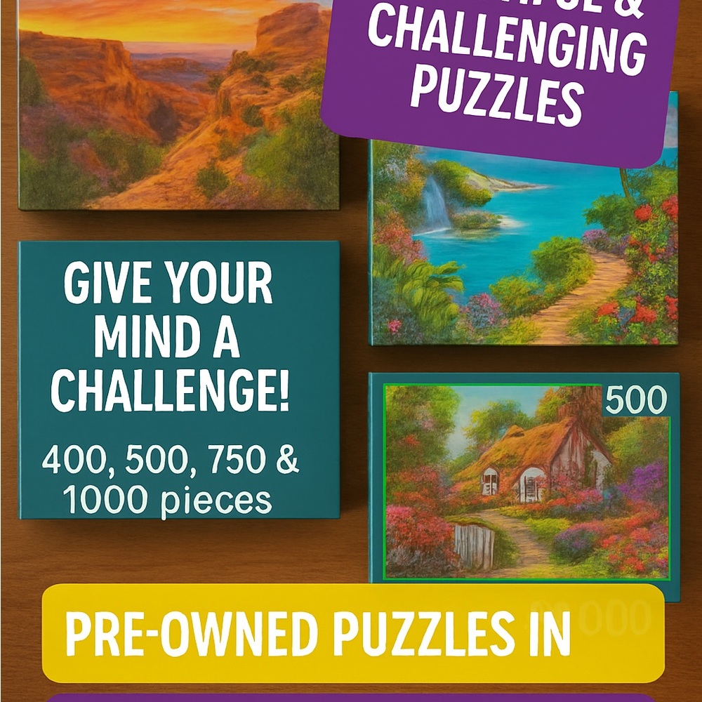Colorful Landscape Puzzle Collection - 400 to 1000 Pieces